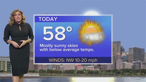 Monday Forecast: Cool conditions with temps in upper 50s, mostly sunny